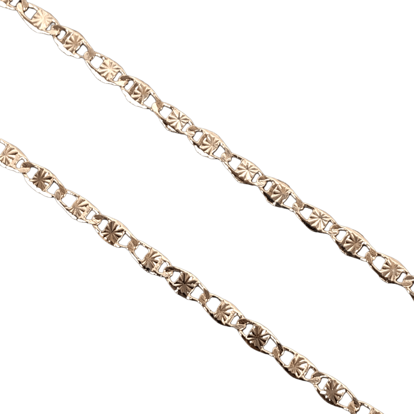 18K GOLD FILLED 2.5MM CRISS CUT VALENTINO CHAIN Necklace