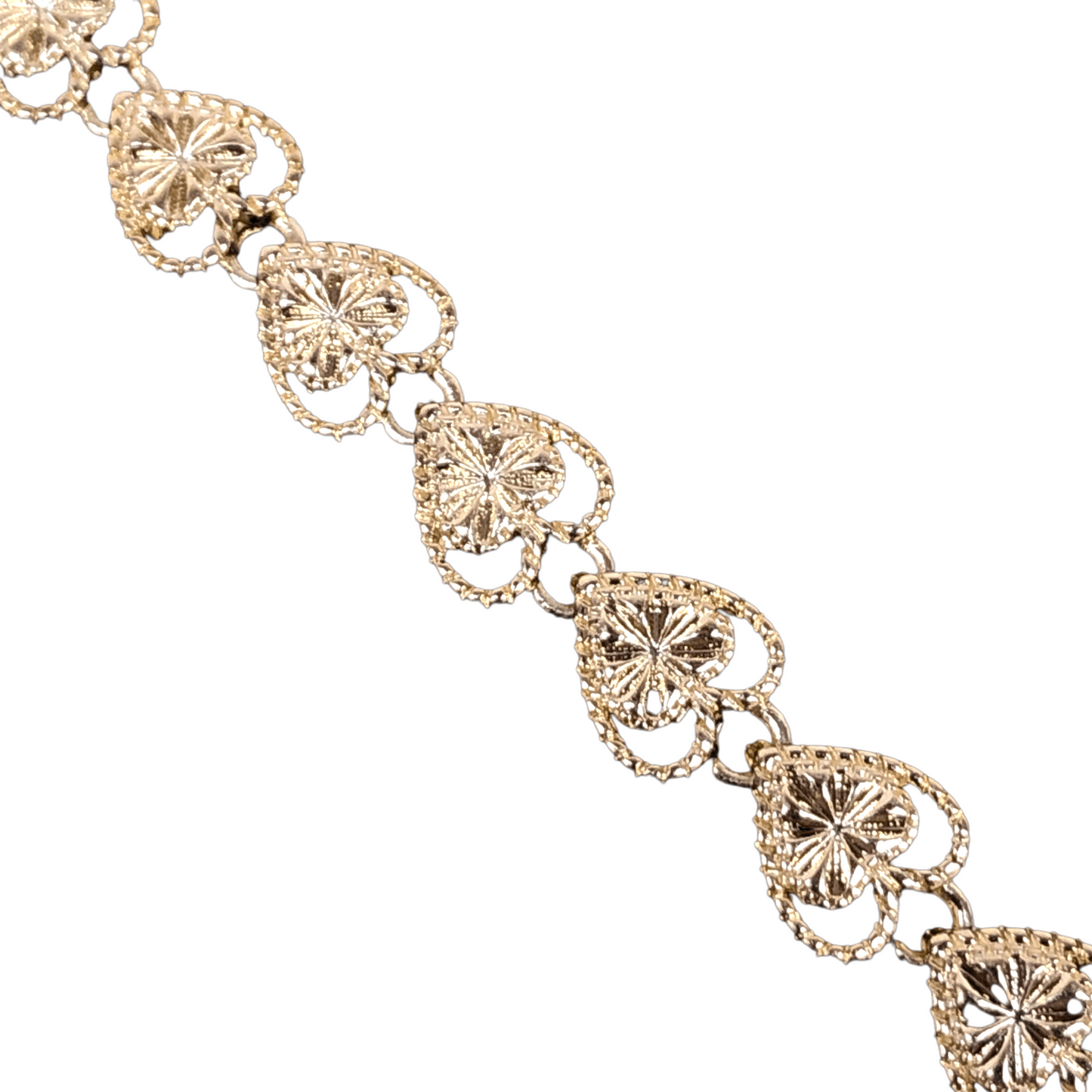 Oro Laminado Gold Filled Parisian Edition Gilded Heart Bracelet